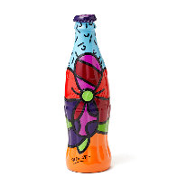 Romero Britto Numbered Limited Edition Coke Bottle Set With Crate 2014 Sculpture by Romero Britto - 4