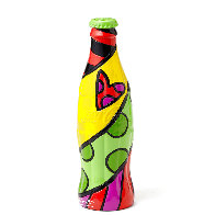 Romero Britto Numbered Limited Edition Coke Bottle Set With Crate 2014 Sculpture by Romero Britto - 6 Romero Britto Numbered Limited Edition Coke Bottle Set With Crate 2014 Sculpture by Romero Britto - 6