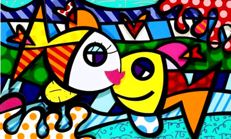 Deeply in Love Too 2014 3-D Limited Edition Print - Romero Britto