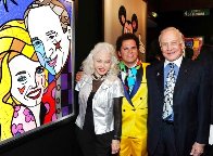 Buzz and Lois 2010 45x35 - Huge Original Painting by Romero Britto - 3