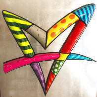 Heartfelt Mixed Media Sculpture 2011 58x58 Sculpture by Romero Britto - 0 Heartfelt Mixed Media Sculpture 2011 58x58 Sculpture by Romero Britto - 0