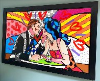 Dinner Date 2018 36x41 - Huge Original Painting by Romero Britto - 1 Dinner Date 2018 36x41 - Huge Original Painting by Romero Britto - 1