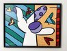 O.K. 2006 32x42 -  Mixed Media on Canvas - Huge Original Painting by Romero Britto - 1
