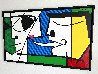 Pink Earring 1992 39x63 - Huge Original Painting by Romero Britto - 1