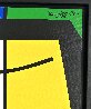 Pink Earring 1992 39x63 - Huge Published in Art News Magazine - TAPE Method Original Painting by Romero Britto - 5