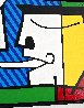 Pink Earring 1992 39x63 - Huge Published in Art News Magazine Original Painting by Romero Britto - 4