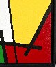 Pink Earring 1992 39x63 - Huge Published in Art News Magazine - TAPE Method Original Painting by Romero Britto - 6