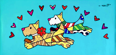 Central Park 2017 Embellished on Canvas  - Huge - New York - NYC Limited Edition Print - Romero Britto