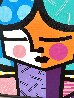 All About You 1994 32x42 - Huge Painting - TAPE Method Original Painting by Romero Britto - 2
