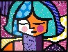 All About You 1994 32x42 - Huge Painting - TAPE Method Original Painting by Romero Britto - 1