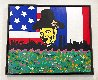 Portrait of Michel Roux 2 1990 64x72 - Huge Mural Size - ABSOLUT Original Painting by Romero Britto - 1