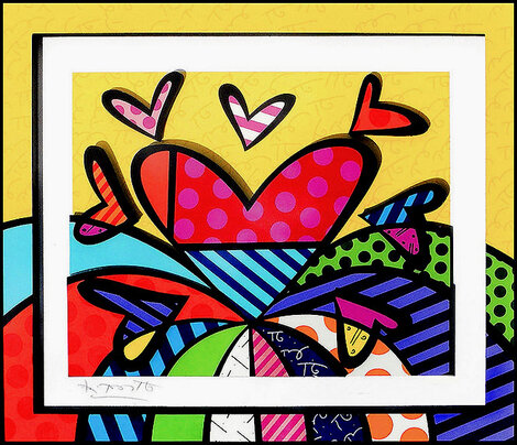 I Love This Land 2014 3-D Mixed Media Limited Edition Print - Romero Britto
