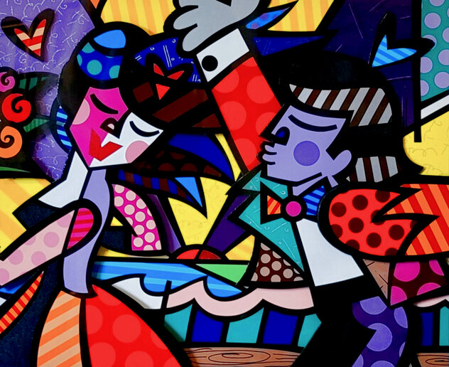 Follow Me 3-D 2006 - Framed Mixed Media w Cutouts Limited Edition Print by Romero Britto