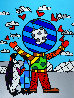 Globe Generation Set of 5  2015 40x30 - Huge Limited Edition Print by Romero Britto - 1