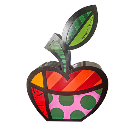 Big Apple Metal Sculpture 2001 27 in - New York, NYC - Huge Sculpture - Romero Britto