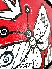 Red Butterfly 2004 27x33 Original Painting by Romero Britto - 2