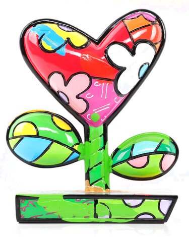 Love Grows Unique Resin Sculpture 2022 10 in Sculpture - Romero Britto