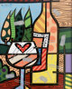 Wine Wine Yellow HC 2006 - Huge Limited Edition Print by Romero Britto - 0