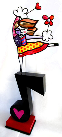 Karina Mixed Media Sculpture 1996 72 in - Huge Life Size Sculpture - Romero Britto