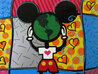 Mickey's World 1996 - Framed Embellished Serigraph - Disney Limited Edition Print by Romero Britto - 2