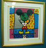 Mickey's World 1996 - Framed Embellished Serigraph - Disney Limited Edition Print by Romero Britto - 1