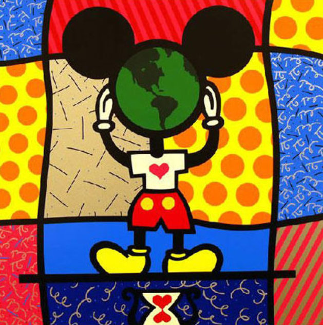 Mickey's World 1996 Limited Edition Print by Romero Britto