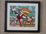 Golden Beaches Limited Edition Print by Romero Britto - 1 Golden Beaches Limited Edition Print by Romero Britto - 1