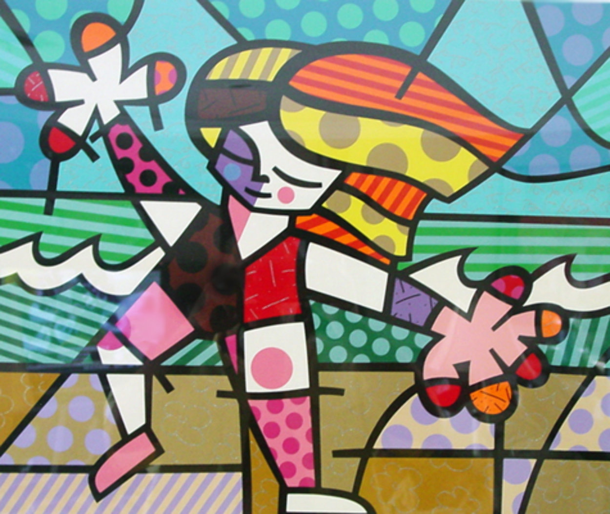 Golden Beaches Limited Edition Print by Romero Britto Golden Beaches Limited Edition Print by Romero Britto