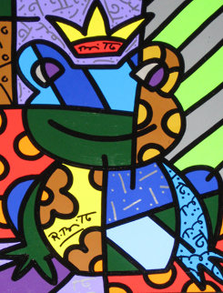 Love Prince 2003 13x10 Original Painting - Romero Britto Love Prince 2003 13x10 Original Painting - Romero Britto