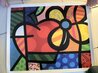 Thank You 2004 Embellished Giclee on Canvas Limited Edition Print by Romero Britto - 1