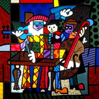 Spanish Sensation 2003 Limited Edition Print - Romero Britto Spanish Sensation 2003 Limited Edition Print - Romero Britto