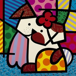 Valley Dog 2001 Limited Edition Print - Romero Britto Valley Dog 2001 Limited Edition Print - Romero Britto