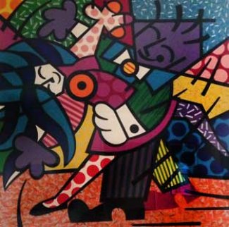 Dancers 1990 Limited Edition Print - Romero Britto Dancers 1990 Limited Edition Print - Romero Britto