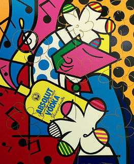 Absolut Britto II AP 1993 Embellished Limited Edition Print - Romero Britto Absolut Britto II AP 1993 Embellished Limited Edition Print - Romero Britto