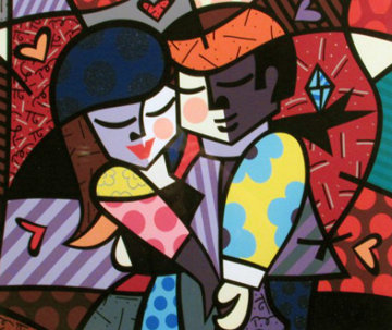 Dancers 2005 Limited Edition Print - Romero Britto Dancers 2005 Limited Edition Print - Romero Britto