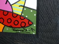 House With Tree on Left 1997 34x41 Huge Original Painting by Romero Britto - 6 House With Tree on Left 1997 34x41 Huge Original Painting by Romero Britto - 6