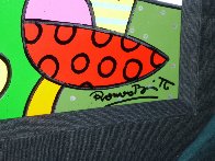 House With Tree on Left 1997 34x41 Huge Original Painting by Romero Britto - 4 House With Tree on Left 1997 34x41 Huge Original Painting by Romero Britto - 4