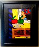 Two 2000 42x35 Works on Paper (not prints) by Romero Britto - 1