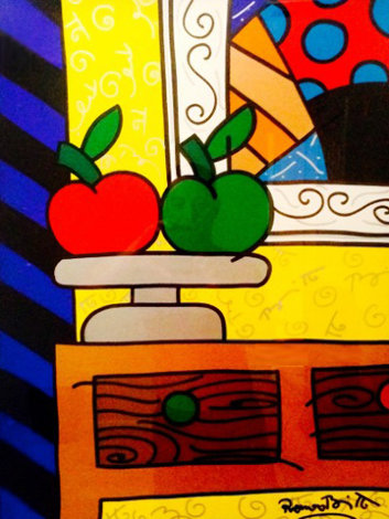 Two 2000 42x35 Works on Paper (not prints) - Romero Britto