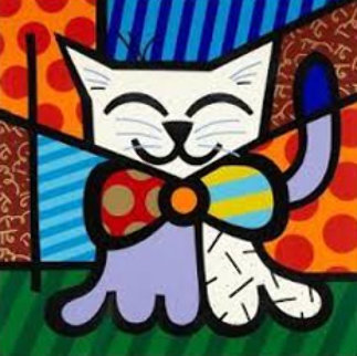 L.A. Cat 1995 Limited Edition Print - Romero Britto L.A. Cat 1995 Limited Edition Print - Romero Britto