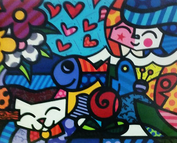 Squeaki Britto's World 2005 Limited Edition Print - Romero Britto Squeaki Britto's World 2005 Limited Edition Print - Romero Britto