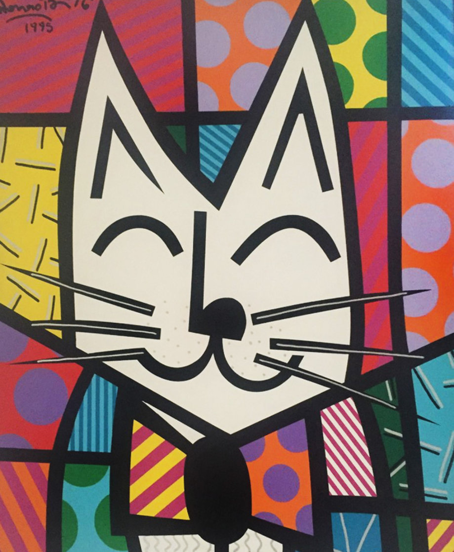 Cat X By Romero Britto