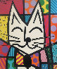 Cat 1993 40x36 Original Painting by Romero Britto - 0