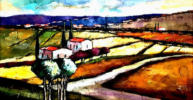 Wheat Field 2003 40x26 Huge Original Painting by Slava Brodinsky