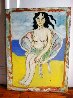 Woman Seated on a Shell 40x30 Original Painting by Juan Carlos Bronstein - 4