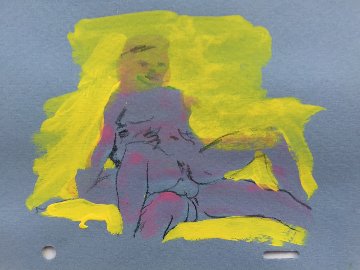 Untitled Painting 1997 15x13 Original Painting - Cecily Brown Untitled Painting 1997 15x13 Original Painting - Cecily Brown