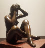 Seated Nude #1 Bronze Sculpture 1946 13 in Sculpture by Joe Brown - 2