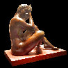 Seated Nude #1 Bronze Sculpture 1946 13 in Sculpture by Joe Brown - 0