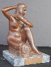 Seated Nude #2 - Martha Bronze Sculpture 1953 8 in Sculpture by Joe Brown - 2