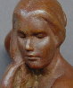 Seated Nude #2 - Martha Bronze Sculpture 1953 8 in Sculpture by Joe Brown - 1